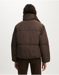 Cotton On Body Active - The Mother Puffer Check Jacket