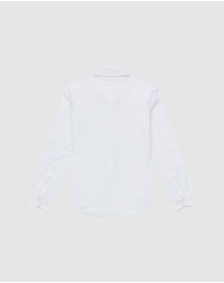 Tommy Hilfiger - Solid Stretch Poplin Long Sleeve Shirt - Kids