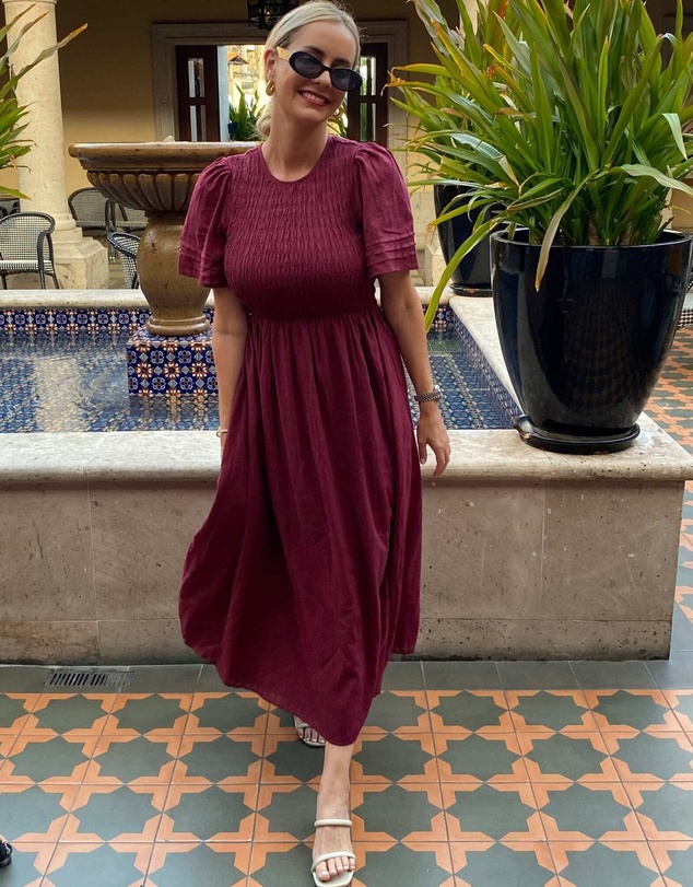 Esther & Co - Iolana Dress - Wine