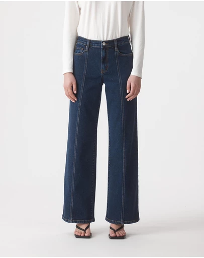 Outland Denim - 32in Mia Mid Wide Seamed Jeans