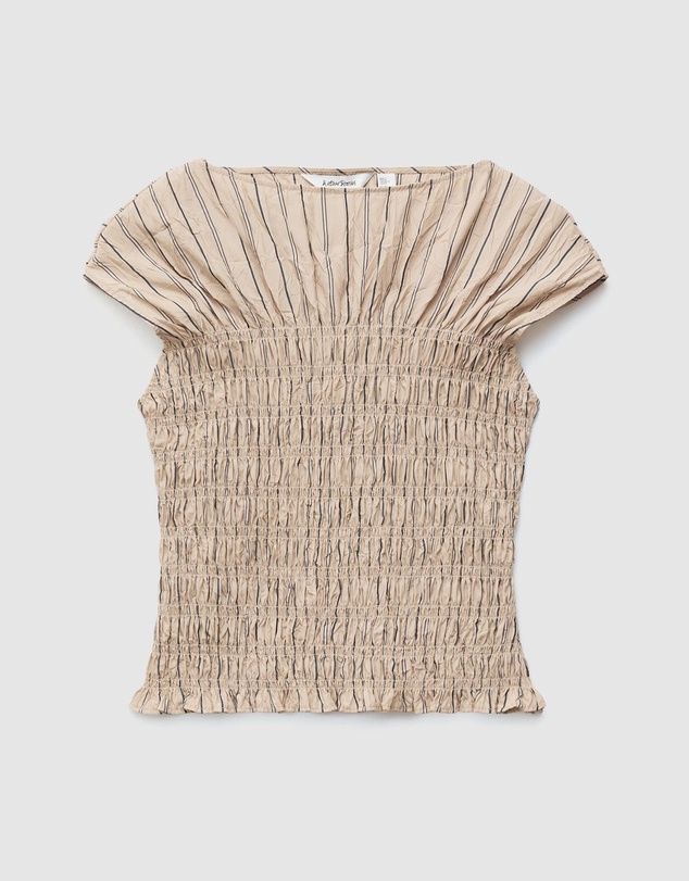 & Other Stories - Smocked Boatneck Top