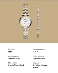 Fossil - Carlie Two Tone Analogue Watch