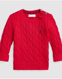 Polo Ralph Lauren - Cable Knit Cotton Sweater - The Iconic Exclusive - Babies