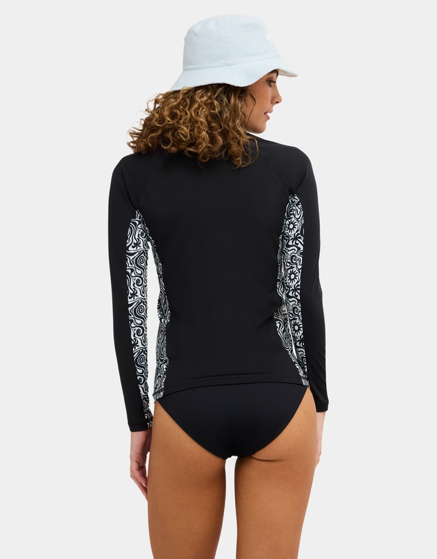 Quiksilver - Womens Coastal Full Zip Long Sleeve Rashguard