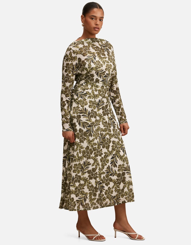Forever New Curve - Georgia Curve Long Sleeves Mesh Midi Dress