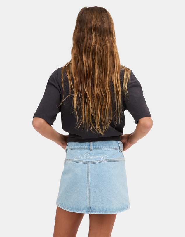 Billabong Kids - Girls 6 to 16 Sunset Drift Denim Skirt