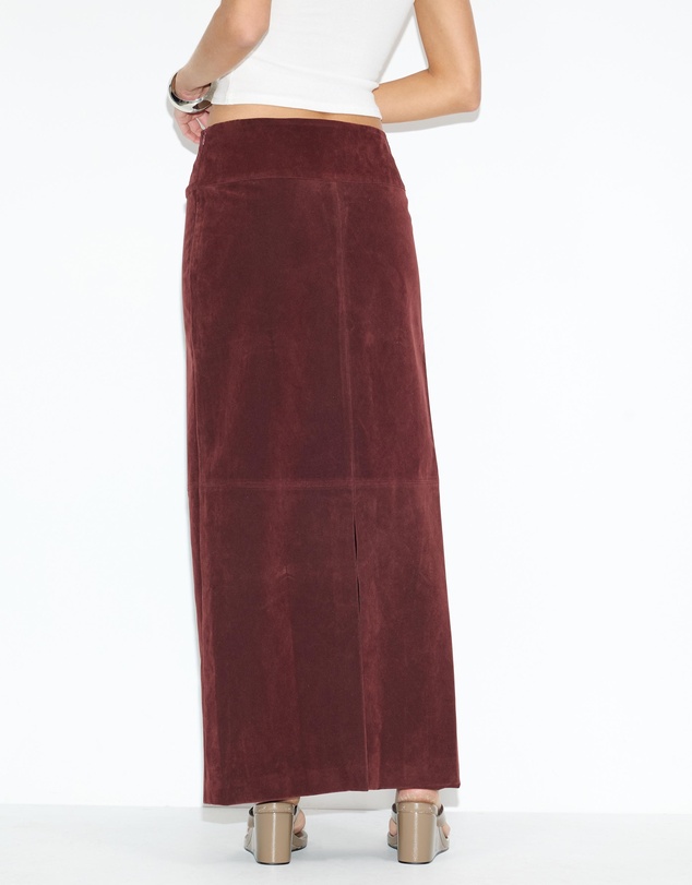 Dazie - Bailey Faux Suede Midi Skirt