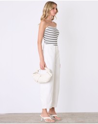 Esmaee - Azur Stripe Bandeau Top