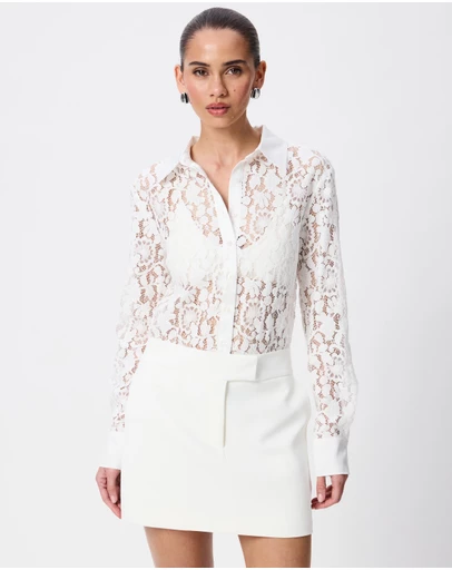 Tussah - Lace Satin Trim Shirt