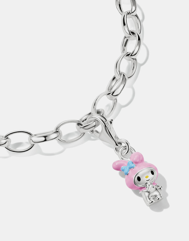 THOMAS SABO - Hello Kitty My Melody Charm with Light Blue Bow, Silver-Plated