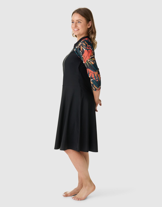 Modest Mermaid - Aztec zip swim dress SPF50+