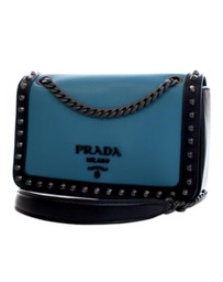 Pre-Loved by Azura Reborn - Pre-Loved Bicolor Glace Calfskin Studded Crossbody