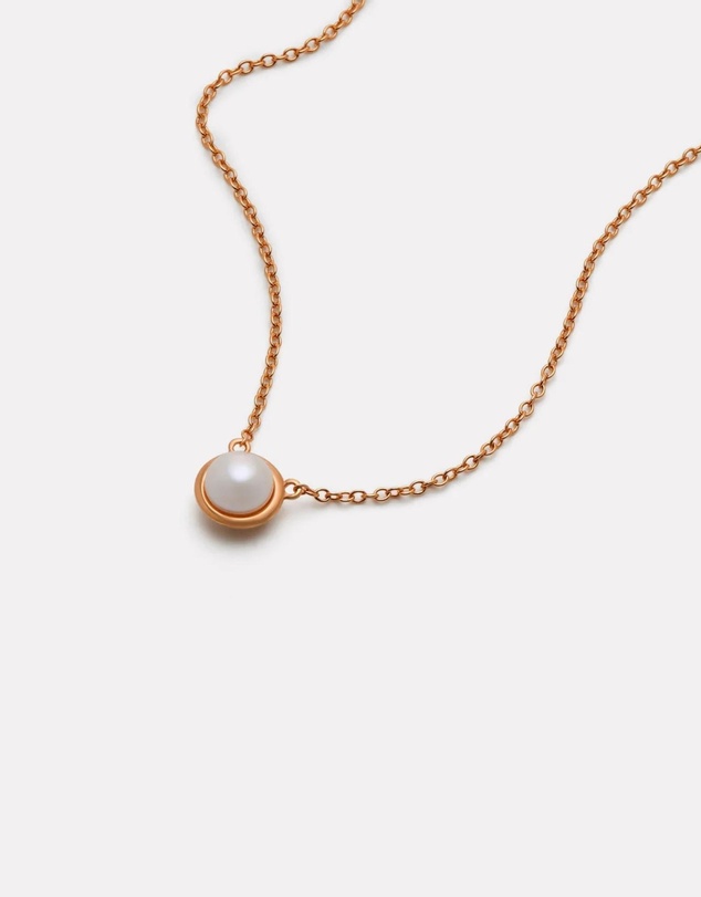 Najo - Moonbeam Rose Gold & Pearl Necklace
