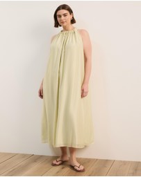 Atmos&Here Curvy - Paloma Voile Cut Away Tie Midi Dress