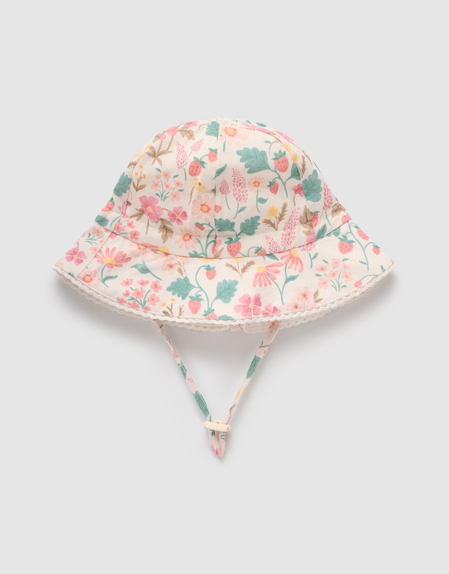 Purebaby - Linen Blend Sunhat- Kids-Babies