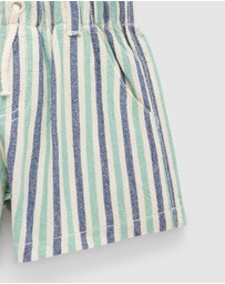 Purebaby - Pull on Striped Short -Kids-Babies