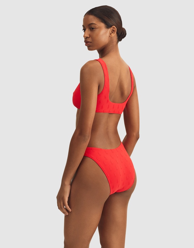 Polo Ralph Lauren - Logo Jacquard Deep Scoop Bikini Top