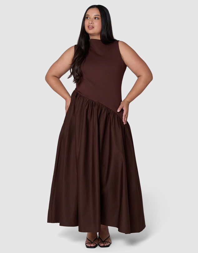 Sunday In The City - Steel Rose Maxi Dress