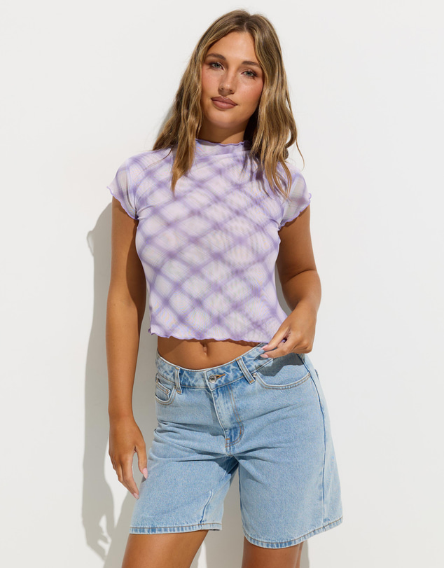 Dazie - Tara Babylock Mesh Baby Tee