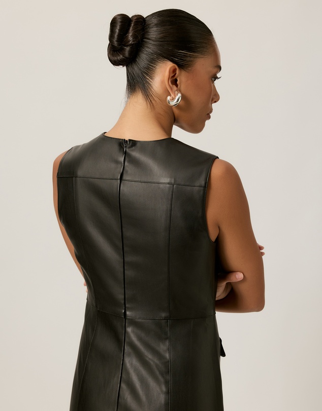 Tussah - Cameron Leather Look Midi Dress