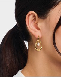 THOMAS SABO - THOMAS SABO Hoop Earrings with Freshwater Pearls In Gold