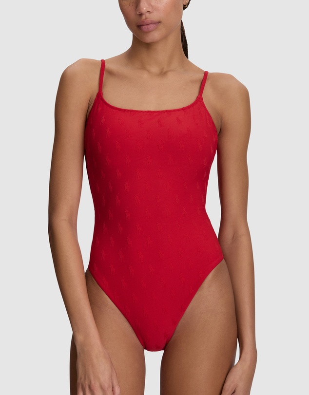 Polo Ralph Lauren - Logo Jacquard Kennedy Low Back Swimsuit