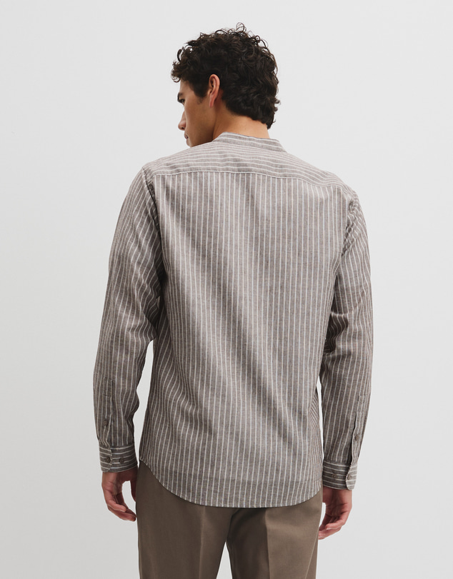 Country Road - Regular Fit Cotton Linen Standard Collar Shirt