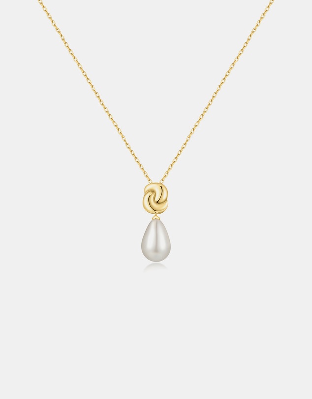 Ania Haie - Gold Twist & Shell Pearl Necklace
