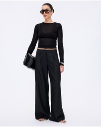 Minima Esenciales - Senna Wool Blend Wide Leg Pants