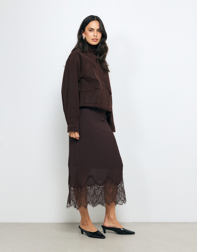 AERE - Tala Heeled Leather Mules