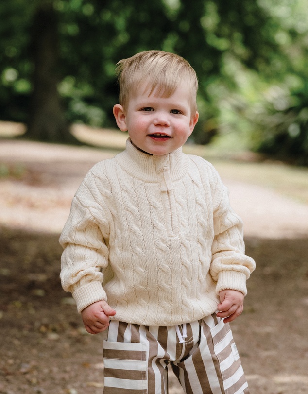 Kynd Baby - Knit Rib Jumper in Ivory