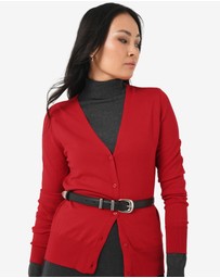 Forcast - Nicolette V-Neck Knit Cardigan