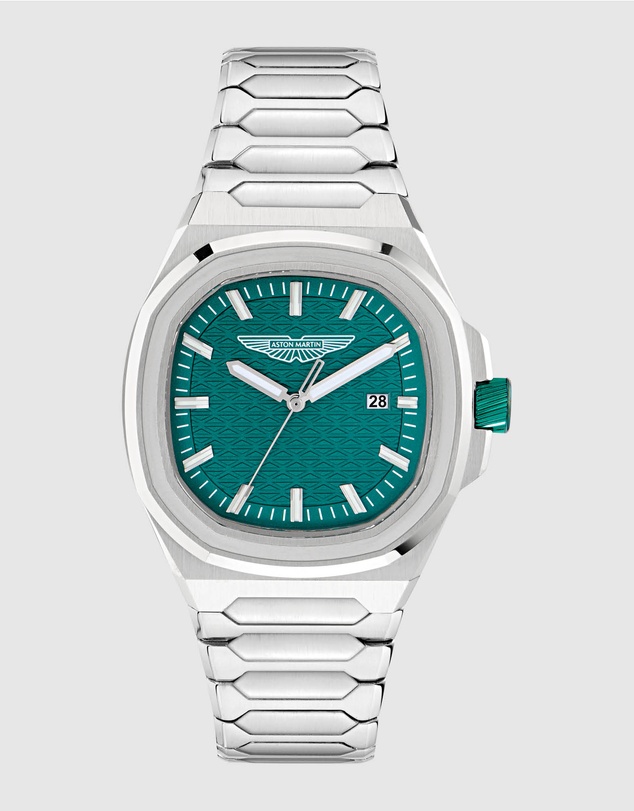 Aston Martin - GPQ Podium Green Dial Stainless Steel Bracelet Watch