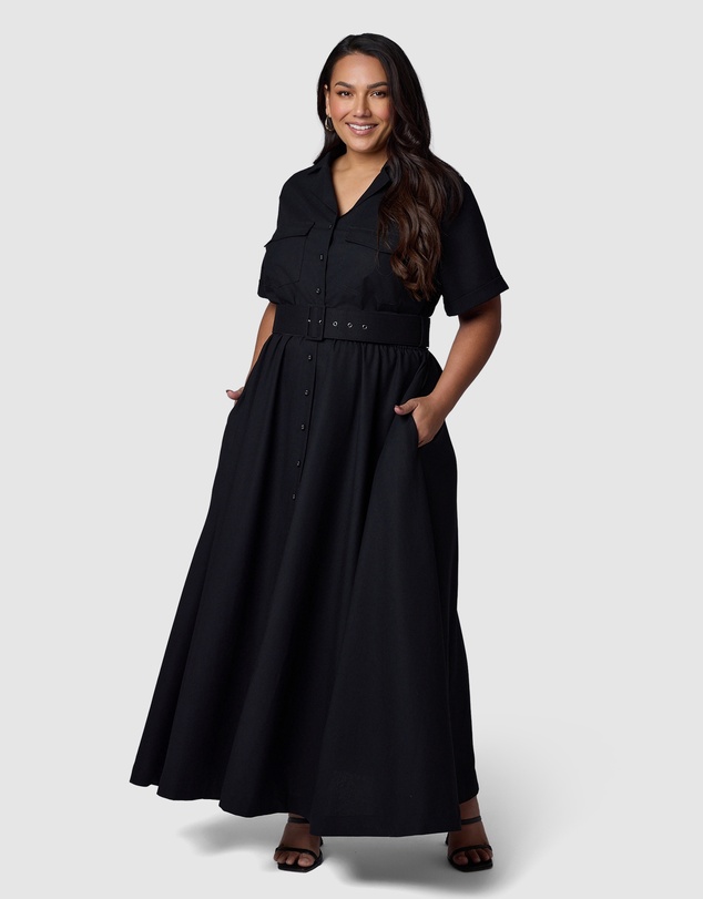 Something 4 Olivia - Gabrielle Linen Maxi Dress