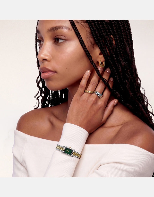 Daniel Wellington - Bound Mini 3-Link Emerald Two-Tone