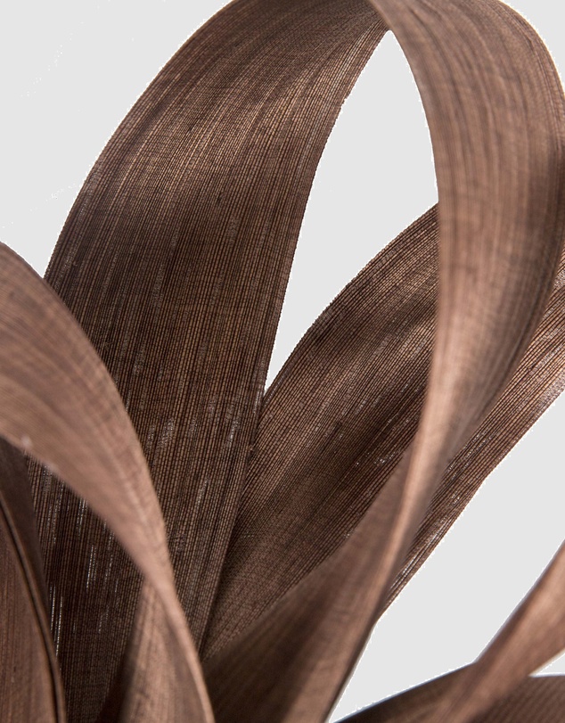 Fillies Collection - Coffee Silk Abaca Loops Racing Fascinator