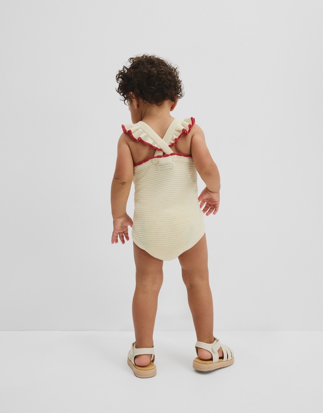 Country Road - Cherry Knit Romper