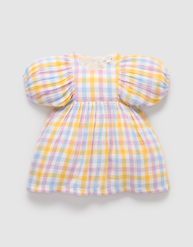 Purebaby - Gathered Dress -Kids-Babies