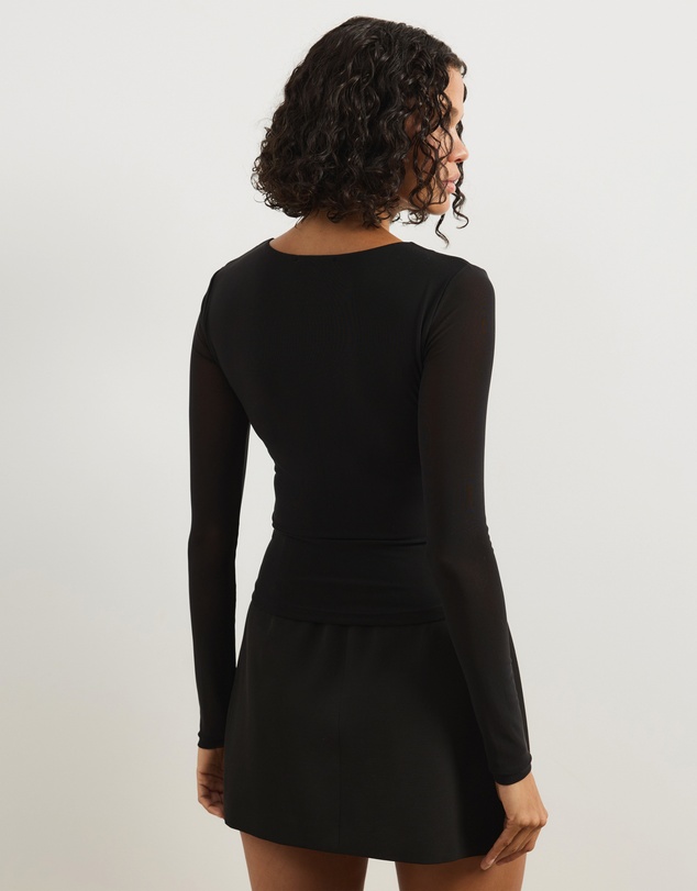 Atmos&Here - Alice Gathered Mesh Top