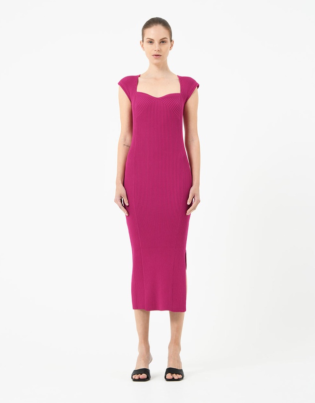 Forcast - Mara Heart Neck Knit Dress