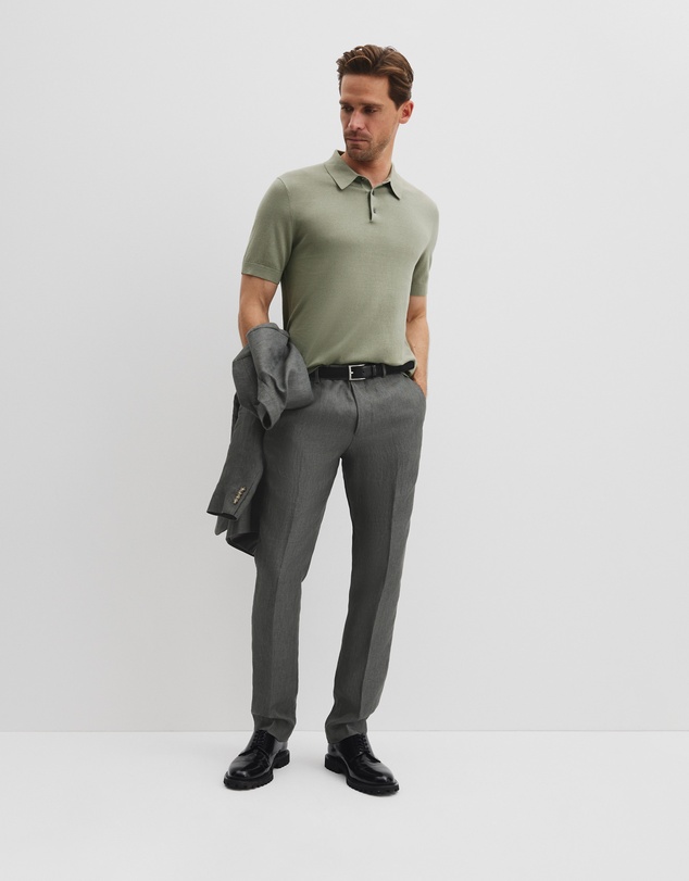 Country Road - Australian Cotton Blend Silk Button Polo