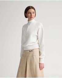 Oxford - Victoria Crop Zip Neck Knit
