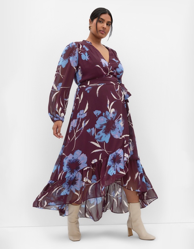 City Chic - Jane Wrap Maxi Dress