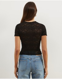 Atmos&Here - Tia Short Sleeve Lace Top