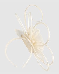 Max Alexander - Sinamay Cream Flower Racing Fascinator