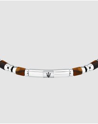 Maserati - Maserati Men's Iconic Agate Tiger Eye Bracelet
