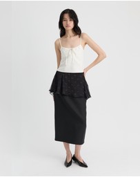 Madre Natura - Eucalyptus Tie Front Top