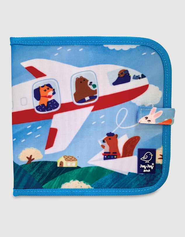 Jaq Jaq - Jaq Jaq Bird - Doodle It & Go Erasable Book - Jaq Jaq Bird & Friends  - Airplanes