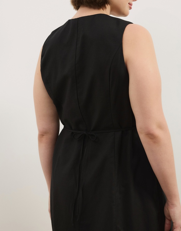 Atmos&Here Curvy - Juno Tailored Linen Blend Mini Dress