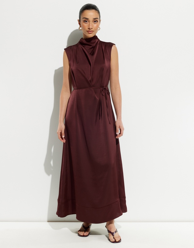 Calli - Union Cowel Midi Dress